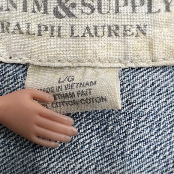 Ralph Lauren Denim & Supply Light Wash Faded Buttondown Collared Denim Jacket - Picture 13 of 16